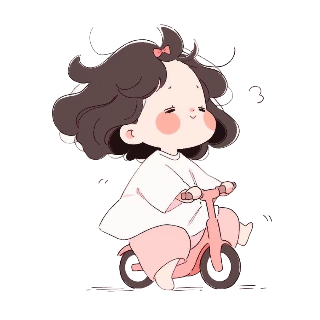 Girl riding bicycle