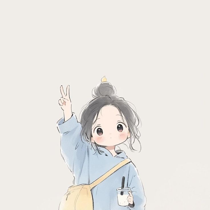 Empowered girl with peace sign